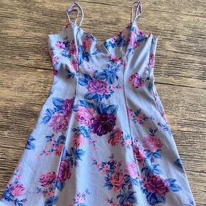 Zara Floral Spaghetti Strap Dress size small